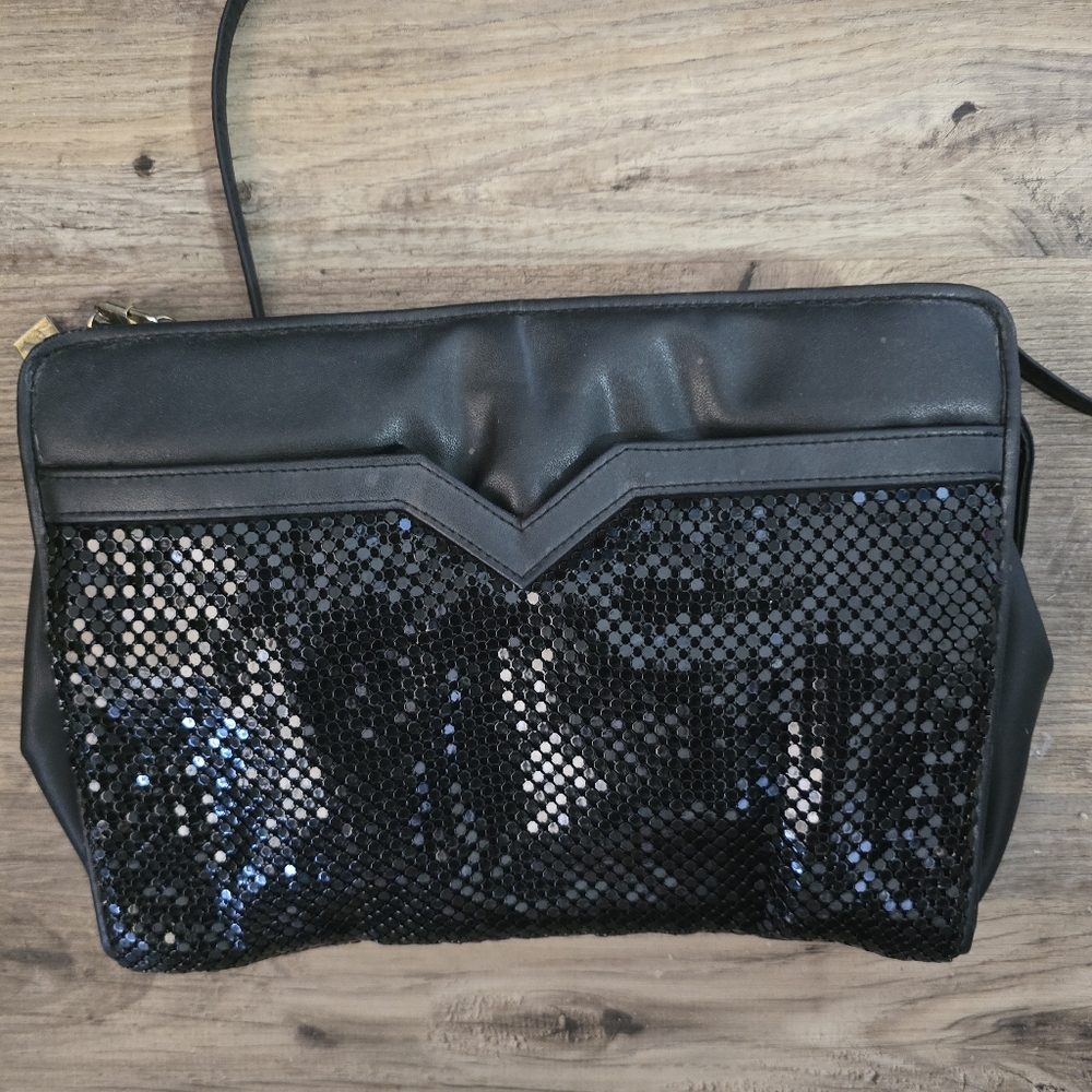 Elegant Whiting and Davis Black Mesh Bag